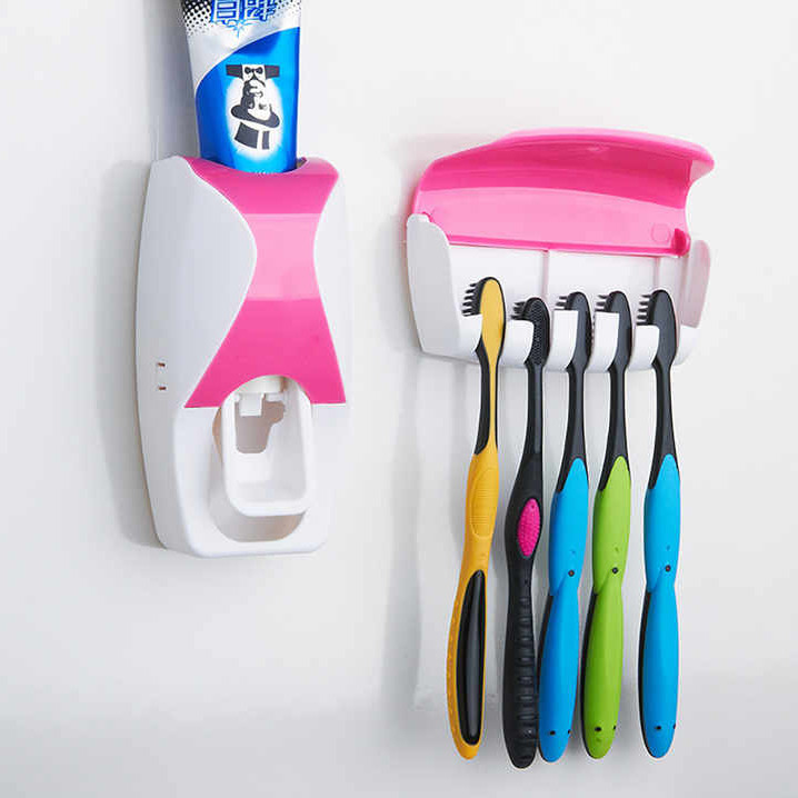 Porte Brosse à Dents Mural Magnétique - Avec Rangement Dentifrice, 4 Couleurs | Salle De Bain Sans Encombrement