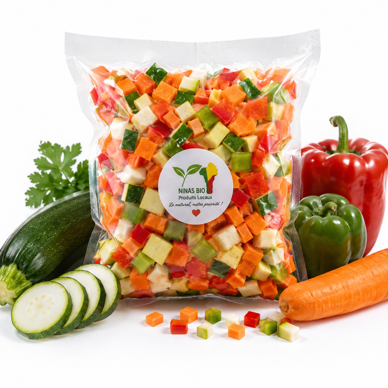 Mélange de legume  frais carotte, poivron, courgette