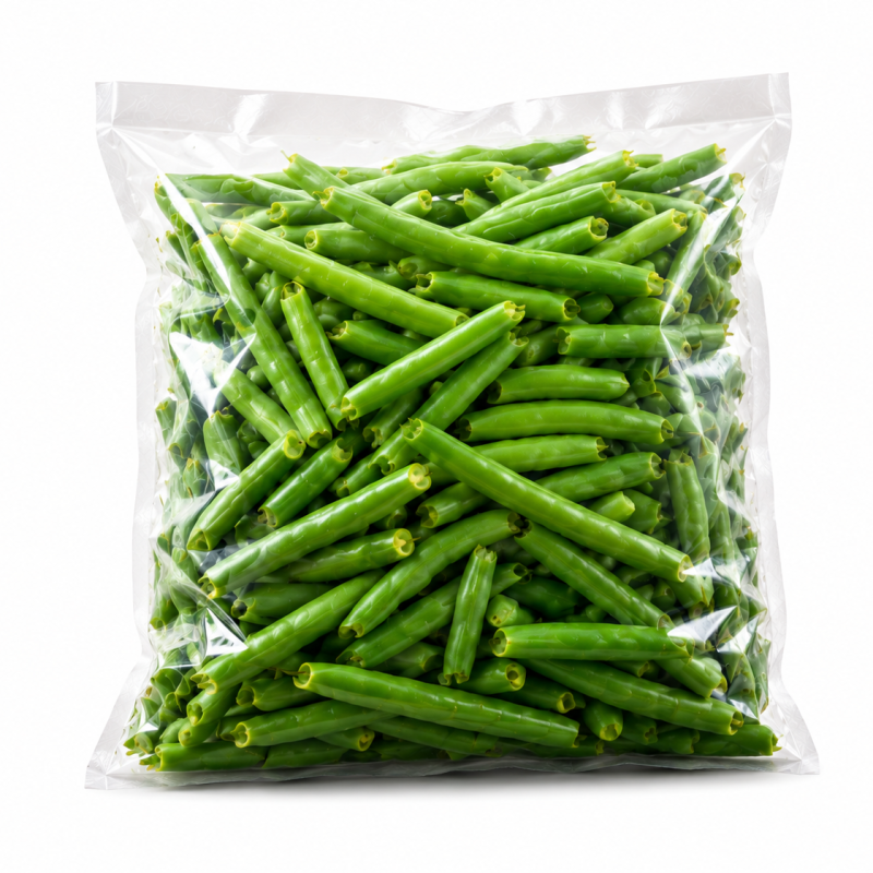 Haricots verts frais prêts à cuisiner